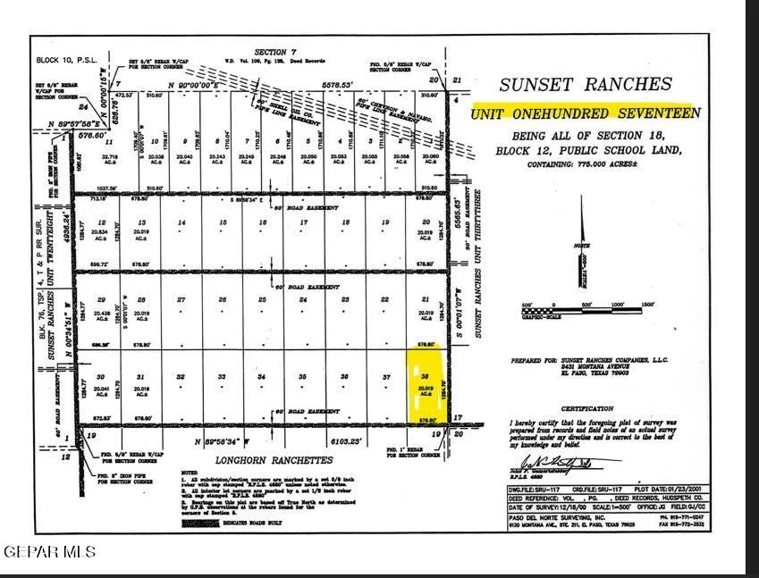 Photo of 12 SEC 18 PSL SUNSET RANCHES #117 LOT 38