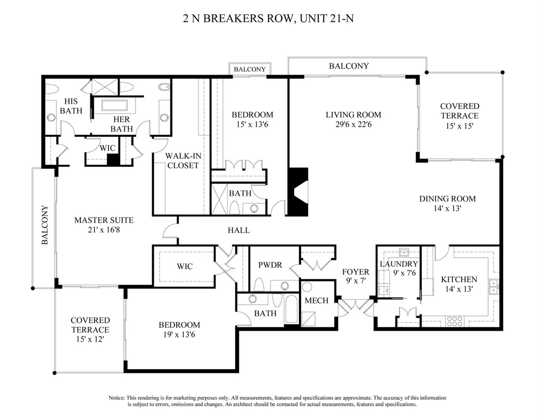 Photo of Unit N21 at 2 N Breakers Row