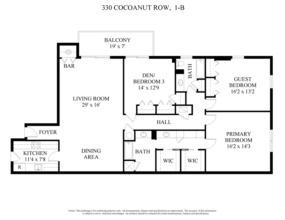 Photo of Unit 1B at 330 Cocoanut Row
