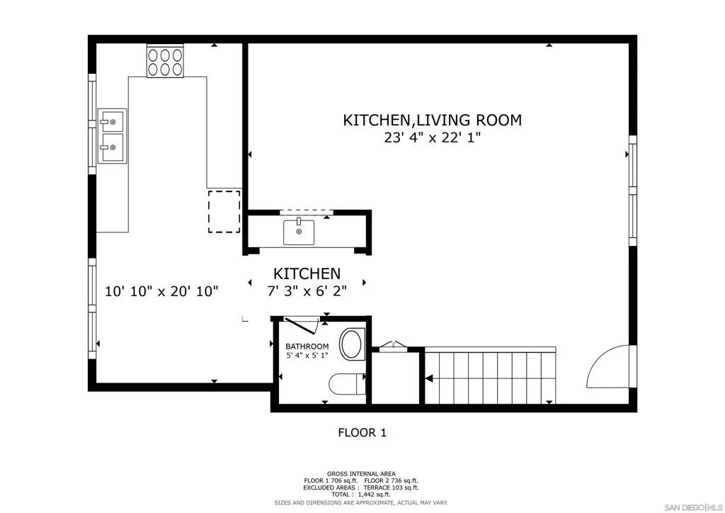 Photo of Unit B at 835 E Ave
