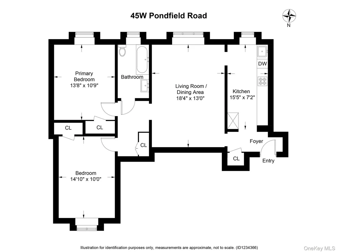 Photo of Unit 1F at 45 W Pondfield Road