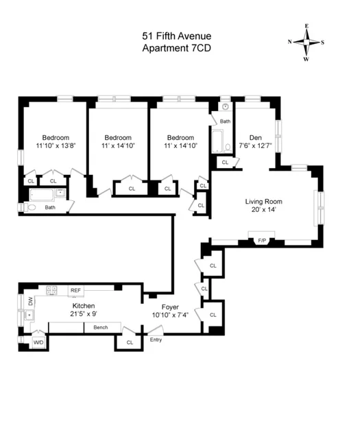 Photo of Unit 7CD at 51 5TH Avenue
