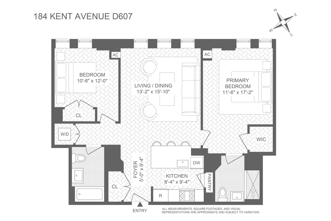 Photo of Unit D607 at 184 Kent Avenue