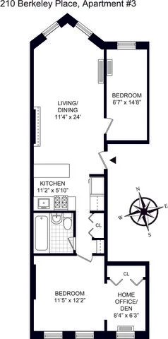 Photo of Unit 3 at 210 Berkeley Place