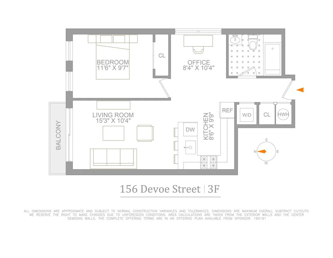 Photo of Unit 3F at 156 DEVOE Street