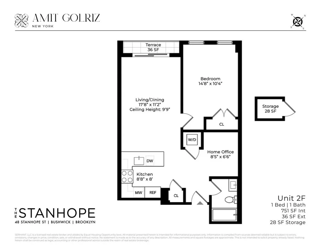 Photo of Unit 2F at 48 STANHOPE Street