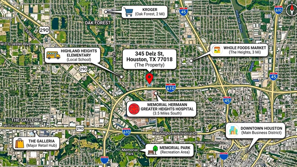 Unit for sale at 345 Delz ST, Houston, TX 77018