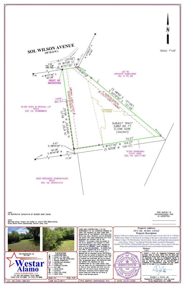 Unit for sale at 2513 Sol Wilson Ave, Austin, TX 78702