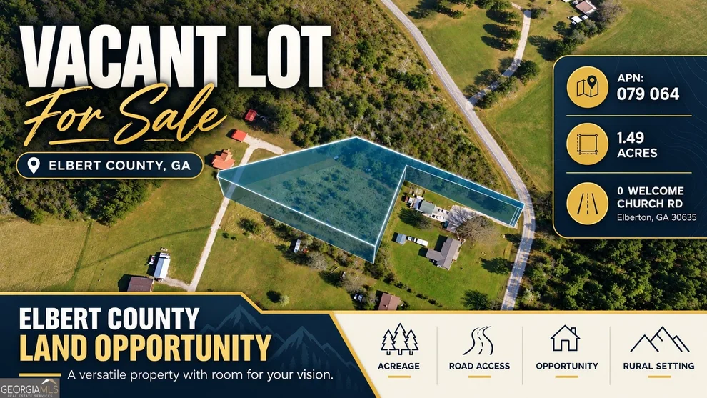 Unit for sale at 0 Welcome Church Road, Elberton, GA 30635