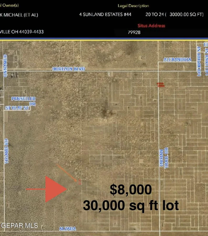 Unit for sale at TBD TBD Sunland  Estates Boulevard, Horizon City, TX 79928