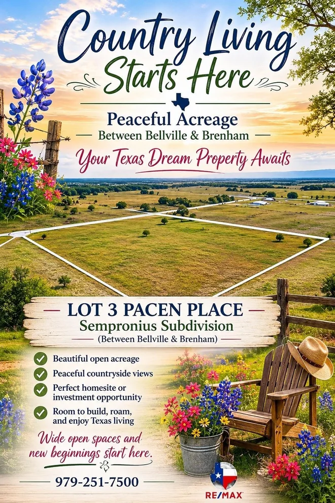 Unit for sale at Lot 3 Pacen Place, Chappell Hill, TX 77426