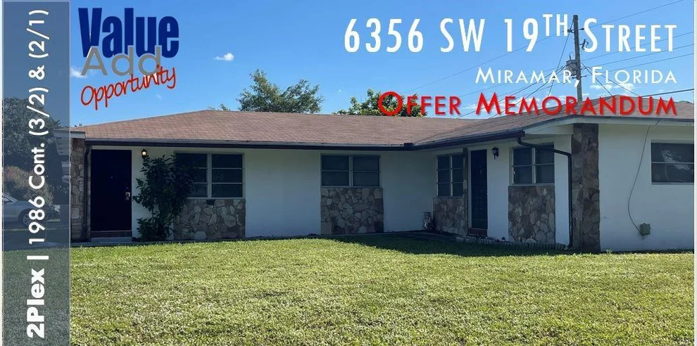 Unit for sale at 6356 SW 19th Street, Miramar, FL 33023