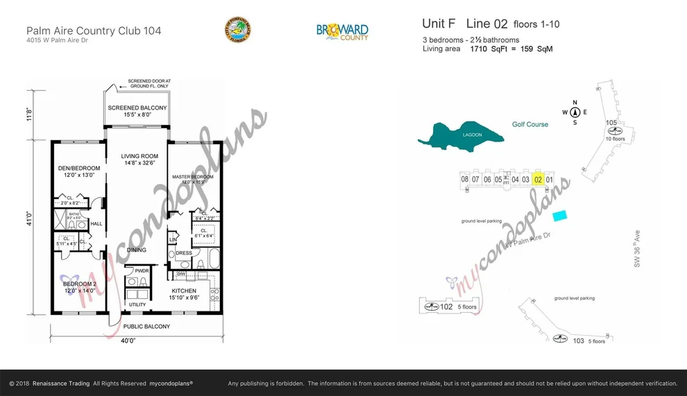Unit for sale at 4015 W Palm Aire Drive, Pompano Beach, FL 33069