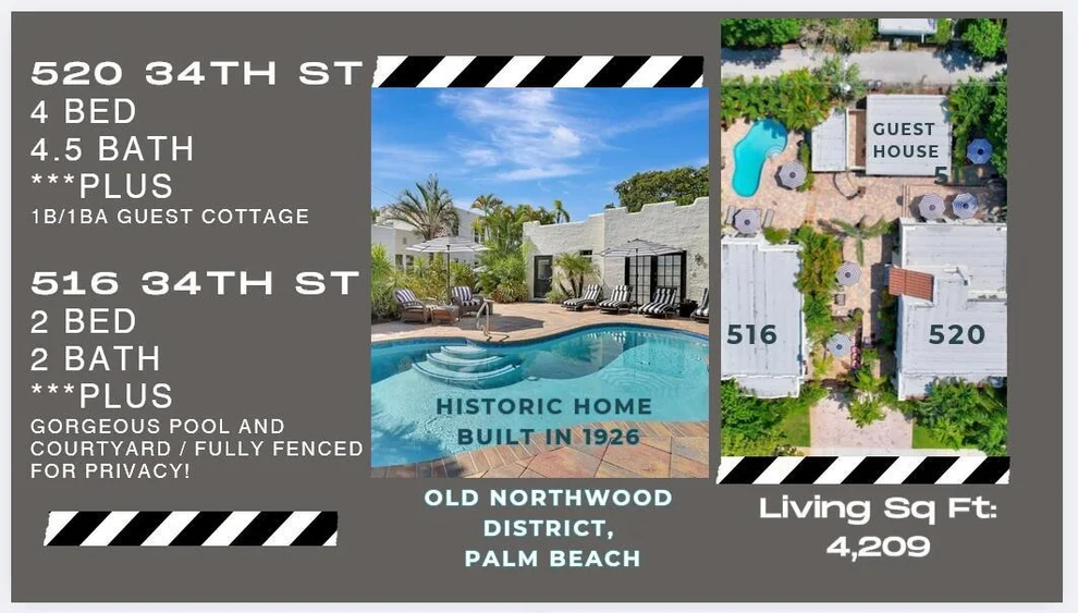 Unit for sale at 516-520 34th Street, West Palm Beach, FL 33407