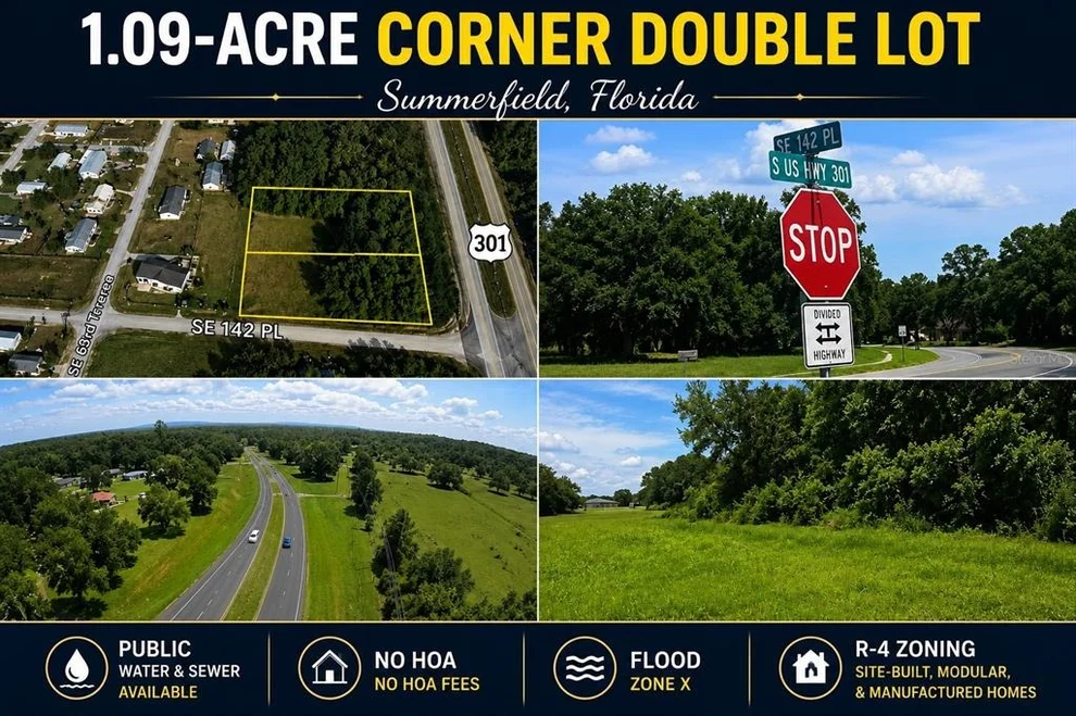 Unit for sale at Corner SE 142ND PLACE & S US HWY 301, SUMMERFIELD, FL 34491