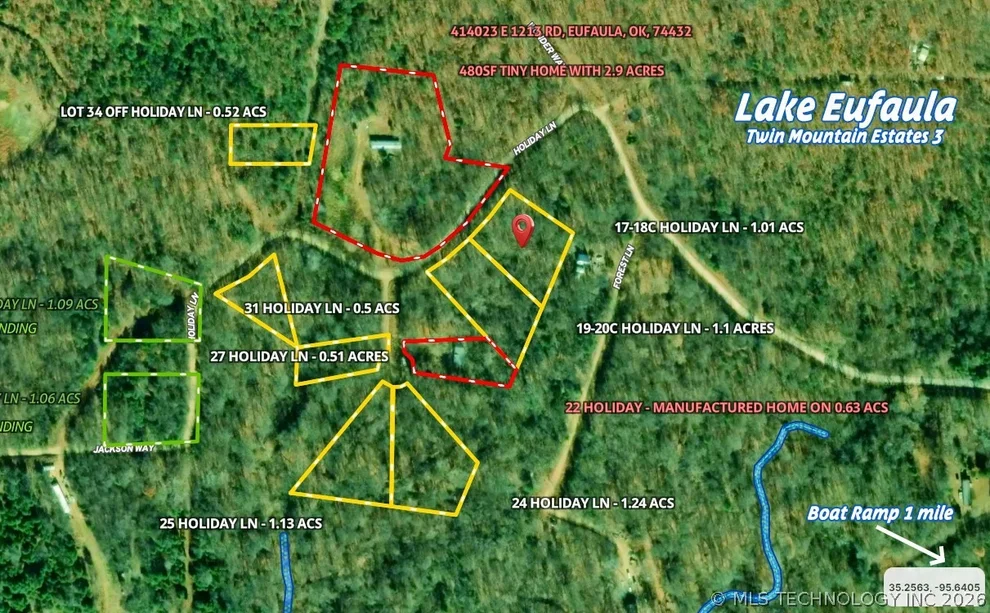 Unit for sale at 1718 Holiday Lane, Eufaula, OK 74432