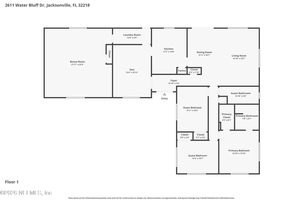 Unit for sale at 2611 WATER BLUFF Drive, Jacksonville, FL 32218