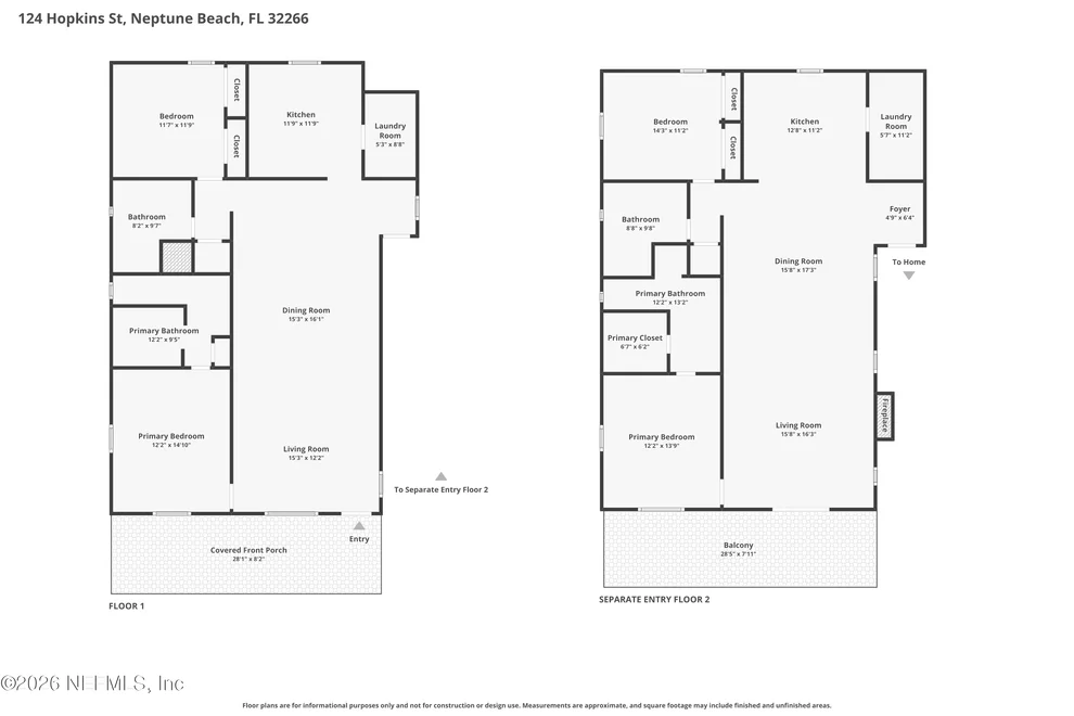 Unit for sale at 124/126 HOPKINS Street, Neptune Beach, FL 32266