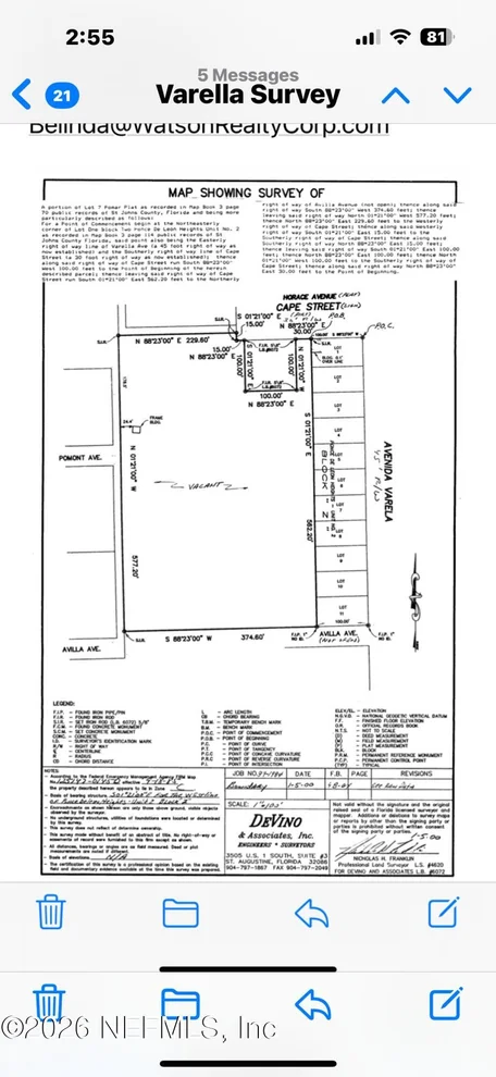 Unit for sale at LOT 0 VARELLA Avenue, St. Augustine, FL 32084