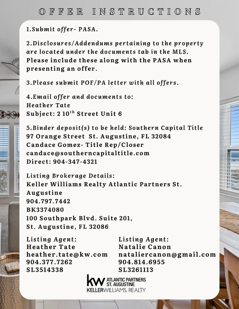 Unit for sale at 2 10TH Street, St. Augustine Beach, FL 32080