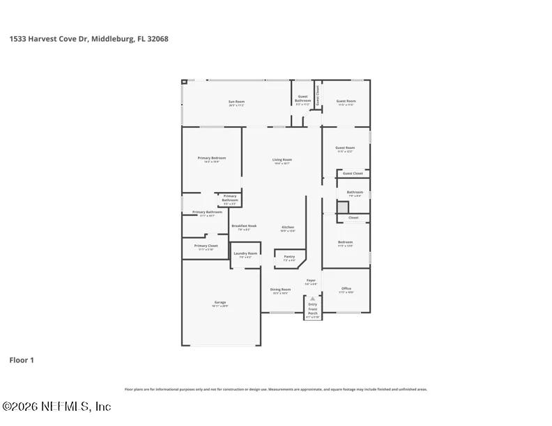 Unit for sale at 1533 HARVEST COVE Drive, Middleburg, FL 32068
