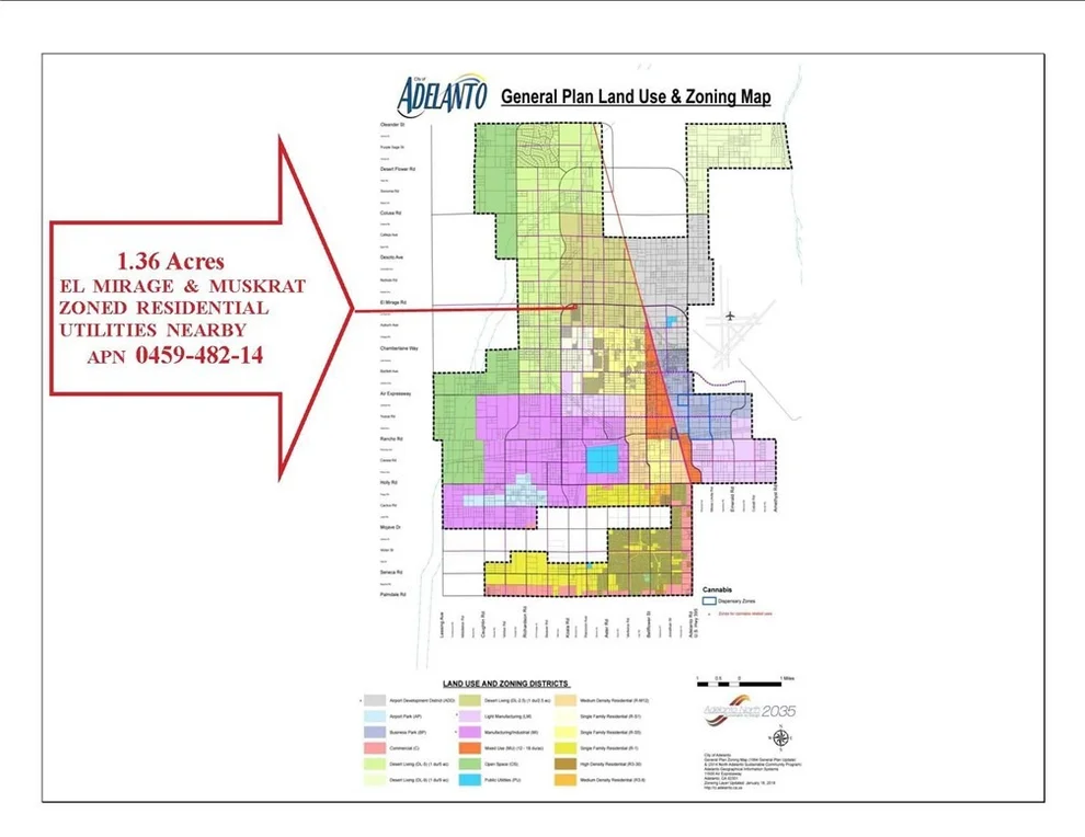 Unit for sale at 0 El Mirage & Muskrat 1.36acres Road, Adelanto, CA 92301