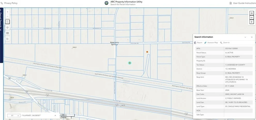 Unit for sale at 0 Mountain View Road, Newberry Springs, CA 92365