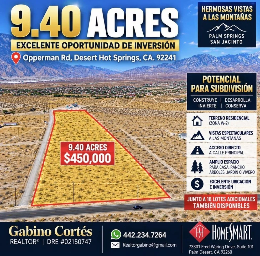 Unit for sale at 0 Opperman Road, Desert Hot Springs, CA 92241