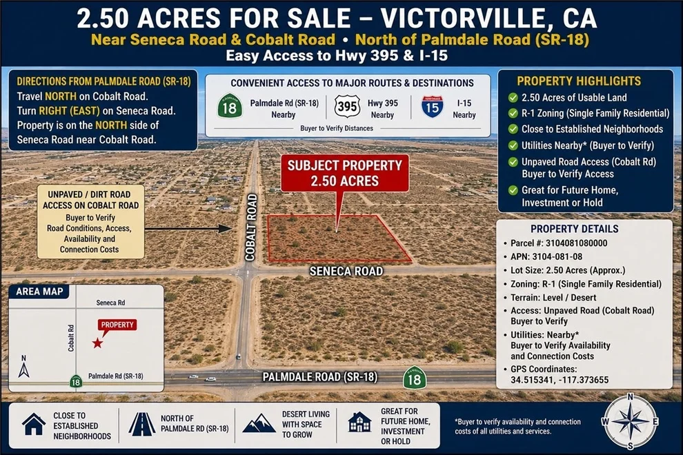 Unit for sale at 0 Seneca Road, Victorville, CA 92394