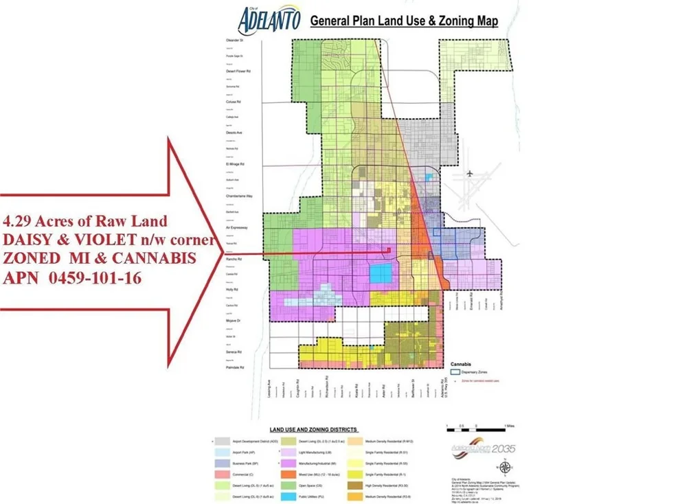 Unit for sale at 0 Daisy & Violet 4.29ac, Adelanto, CA 92301