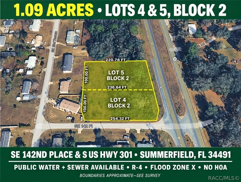 Unit for sale at Corner SE 142ND PLACE & S US HWY-301, Summerfield, FL 34491