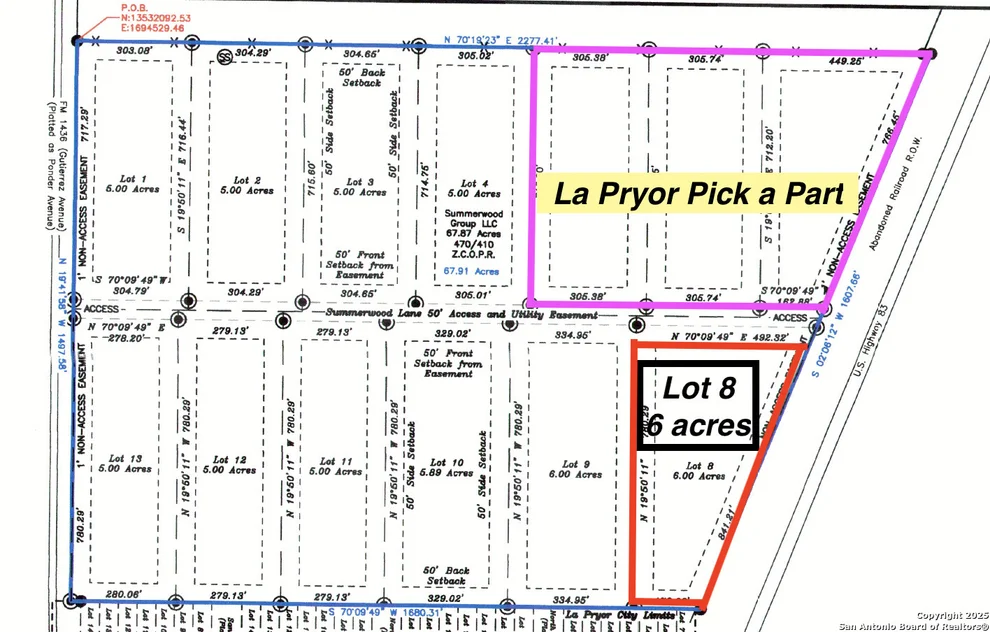 Unit for sale at LOT 8 Summerwood Lane, La Pryor, TX 78872