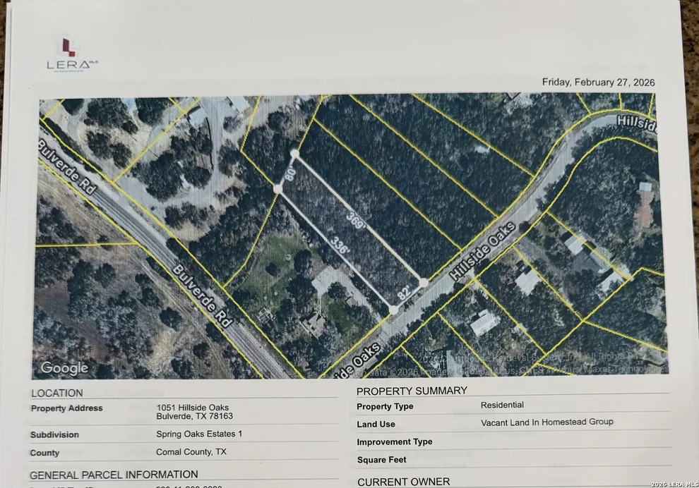 Unit for sale at 1051 Hillside Oaks, Bulverde, TX 78163