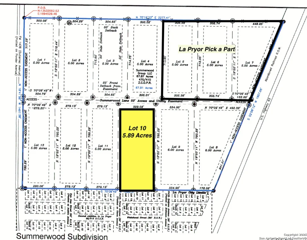 Unit for sale at LOT 10 Summerwood Lane, La Pryor, TX 78872