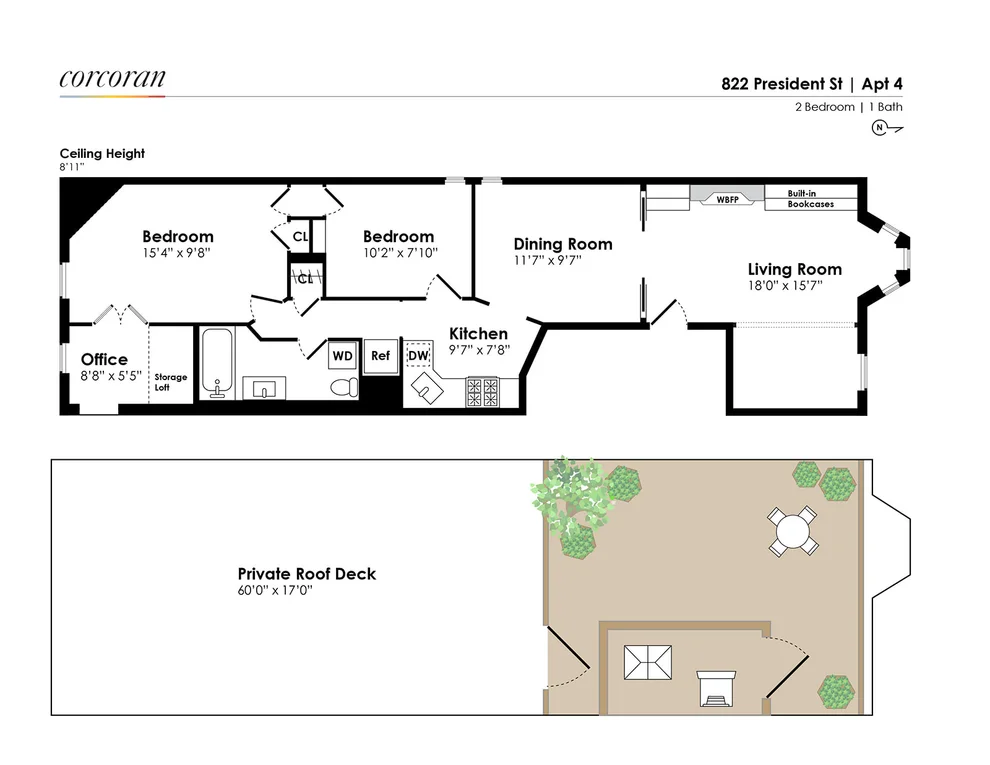Unit for sale at 822 PRESIDENT Street, Brooklyn, NY 11215