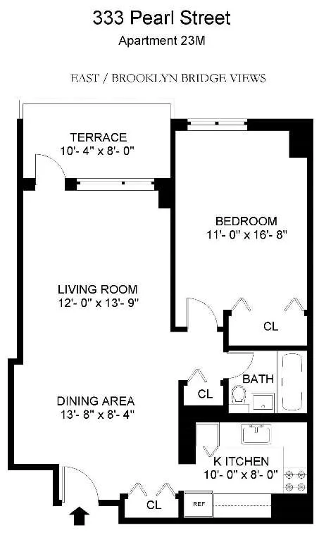 Unit for sale at 333 PEARL Street, Manhattan, NY 10038