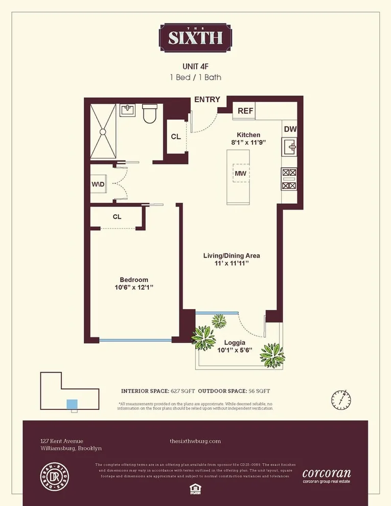 Unit for sale at 127 KENT Avenue, Brooklyn, NY 11249