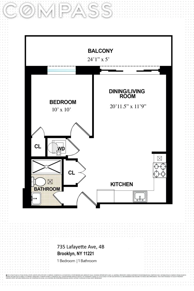 Unit for sale at 735 Lafayette Avenue, Brooklyn, NY 11221