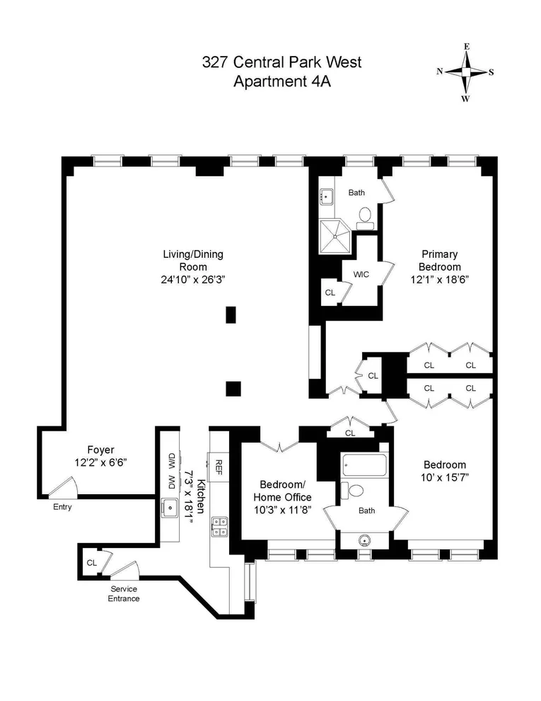 Unit for sale at 327 CENTRAL Park W, Manhattan, NY 10025