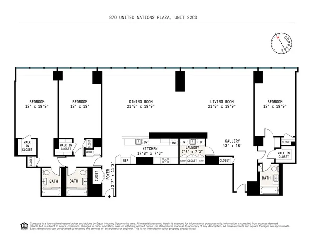 Unit for sale at 870 United Nations Plaza, Manhattan, NY 10017