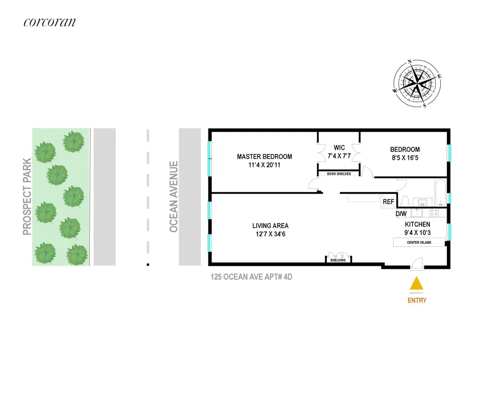 Unit for sale at 125 OCEAN Avenue, Brooklyn, NY 11225