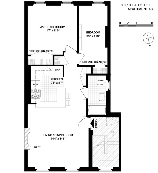 Unit for sale at 80 POPLAR Street, Brooklyn, NY 11201