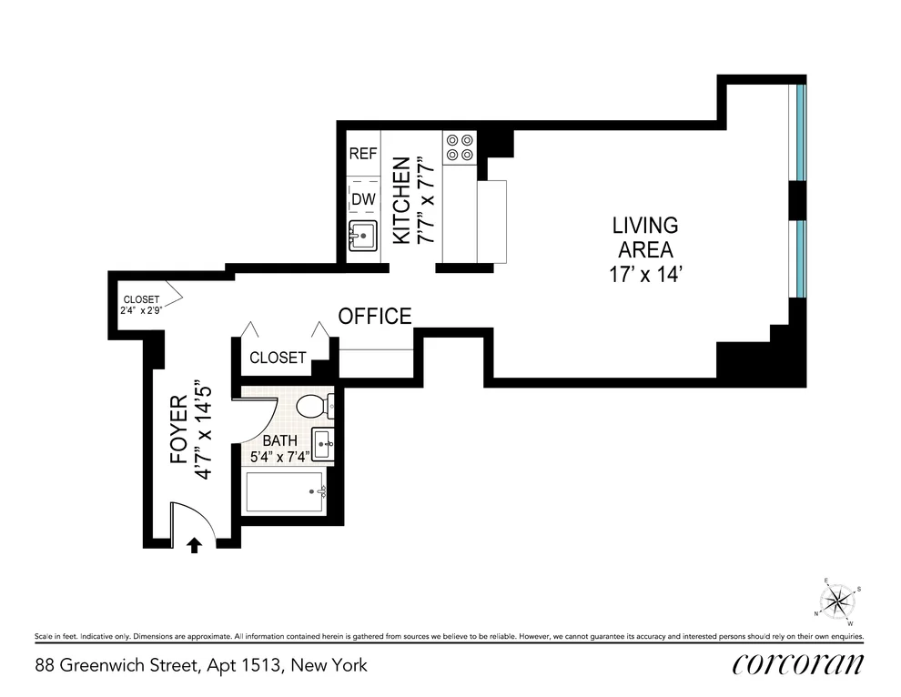 Unit for sale at 88 Greenwich Street, Manhattan, NY 10006