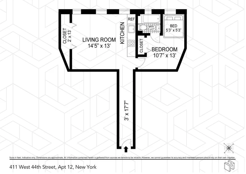 Unit for sale at 411 W 44TH Street, Manhattan, NY 10036