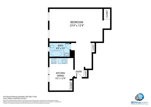 Unit for sale at 415 Ocean Parkway, Brooklyn, NY 11218