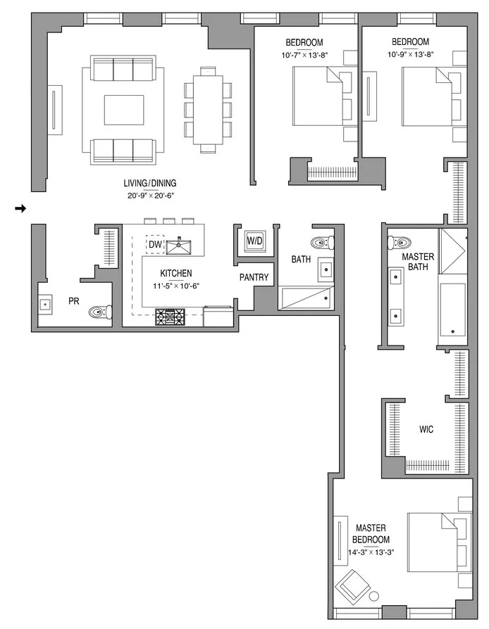 Unit for sale at 55 W 17TH Street, Manhattan, NY 10011