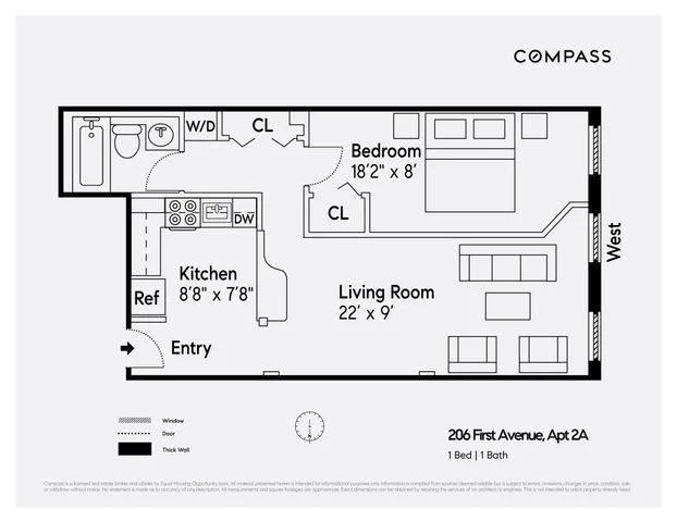 Unit for sale at 206 1st Avenue, Manhattan, NY 10009