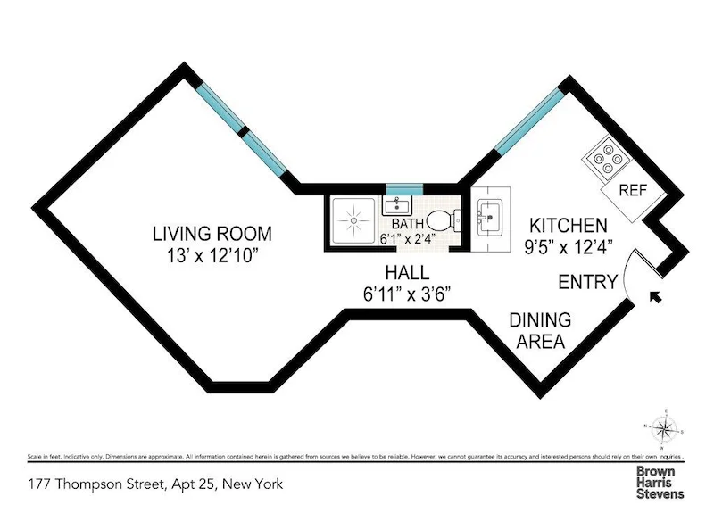 Unit for sale at 177 THOMPSON Street, Manhattan, NY 10012
