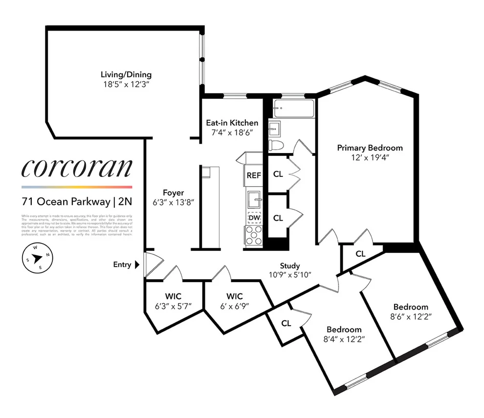 Unit for sale at 71 OCEAN Parkway, Brooklyn, NY 11218