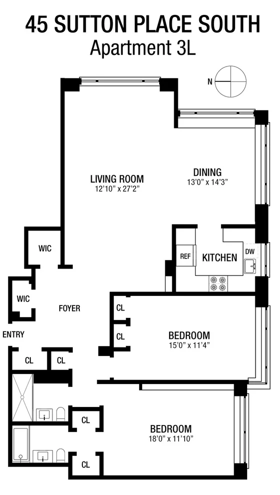 Unit for sale at 45 SUTTON Place S, Manhattan, NY 10022